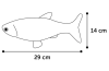 Jouet poisson mouvant gris 29cm