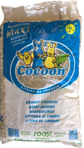 Litière de chanvre naturel Aubiose Cocoon 10L compostable produit par une coopérative Française 