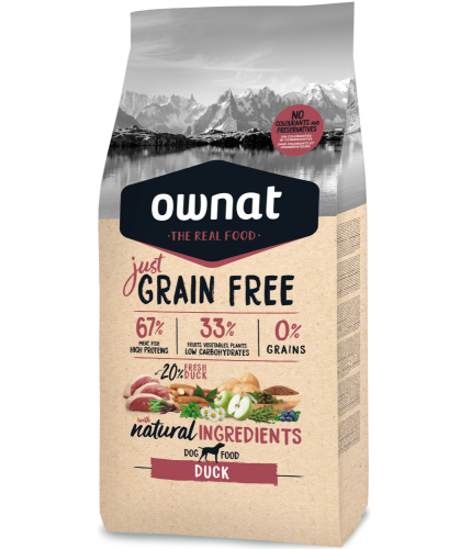 Ownat Just Grain Free Adult au Canard - 14kg