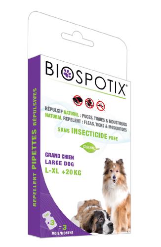 Pipettes répulsives naturelles Biospotix - Grand chien