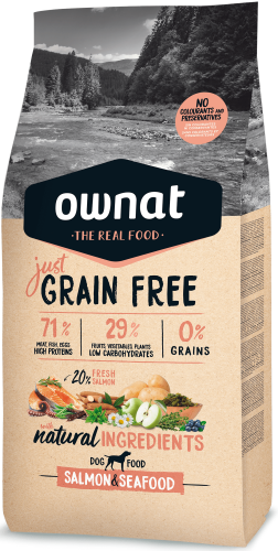 Ownat Just Grain Free Adult au Saumon - 14kg